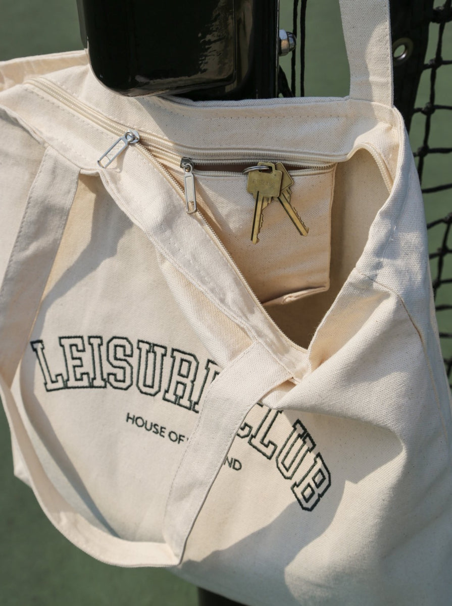 Large Tote Bag- Navy – THE LEISURE CLUB