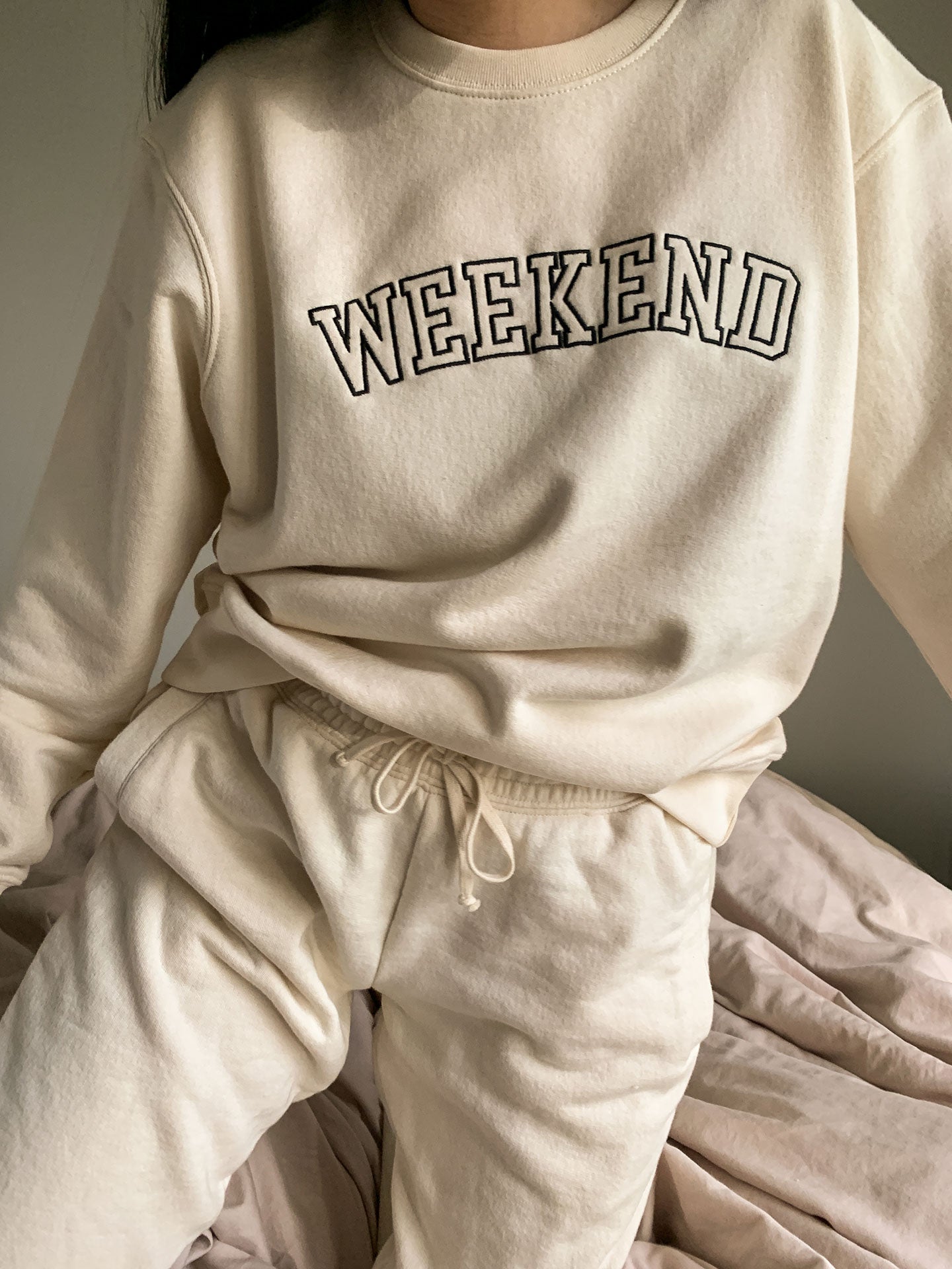 Weekend Crewneck in Cream