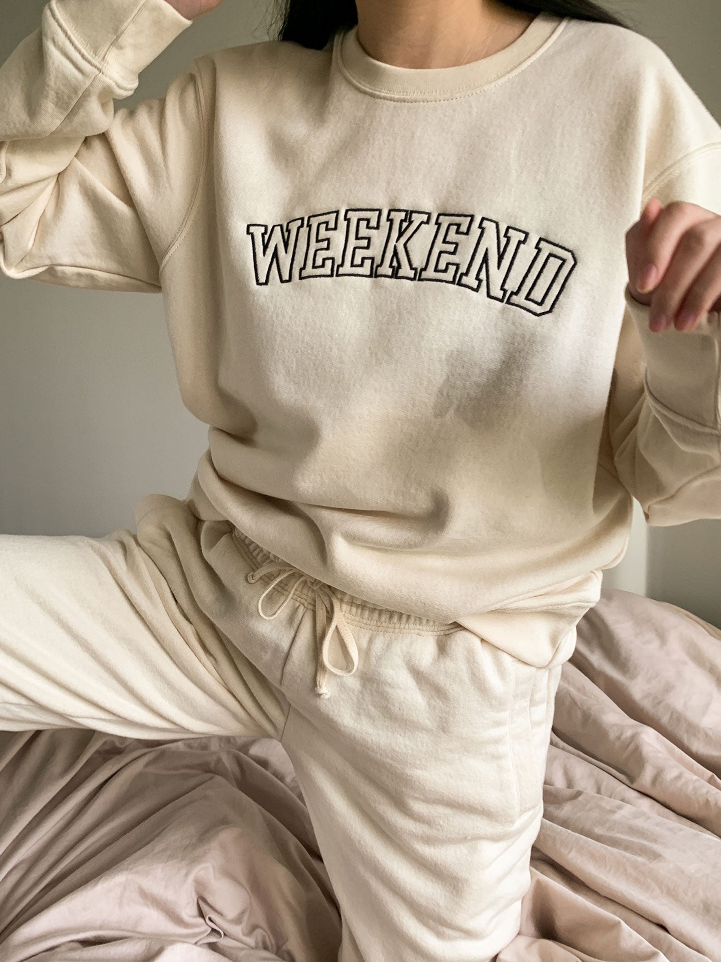 Weekend Crewneck in Cream