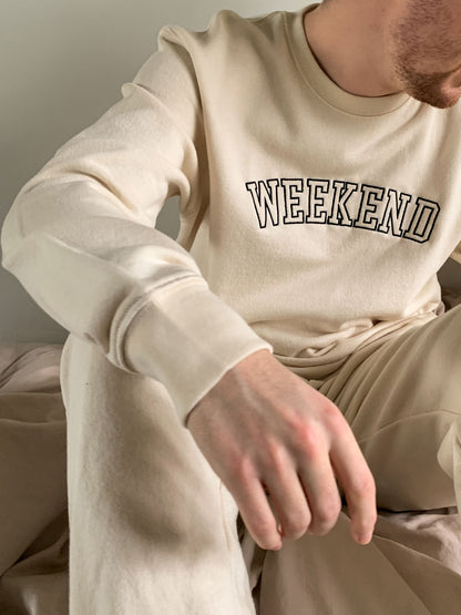 Weekend Crewneck in Cream